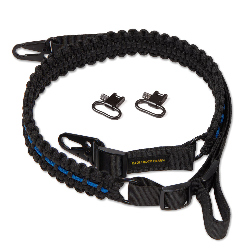 Adjustable 2-Point Paracord Rifle Sling - Thin Blue Line – Eagle Rock Gear
